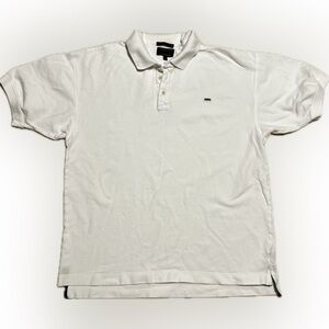 💥Men White Alexander Julian Colours Polo Shirt Short Sleeves Cotton XL